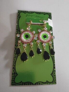 BNWT New Release Betsey Johnson Halloween Eye Ball Dangle Earrings